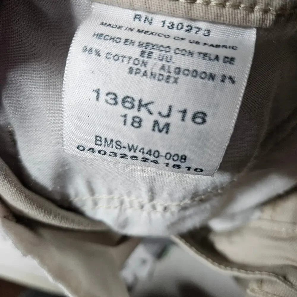 Khaki Easy Care Dress Pants Size 18